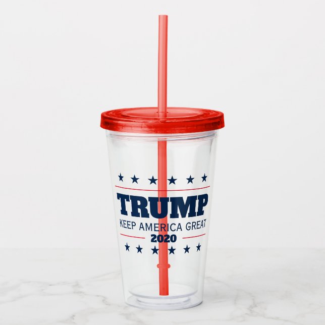 Donald Trump 2024 election Keep America Great Acrylic Tumbler (Front)