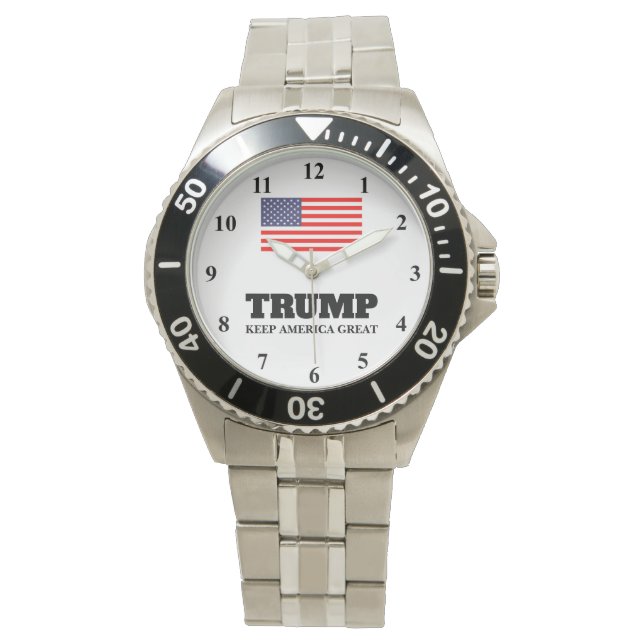 Donald Trump 2024 election Keep America Great flag Watch (Front)