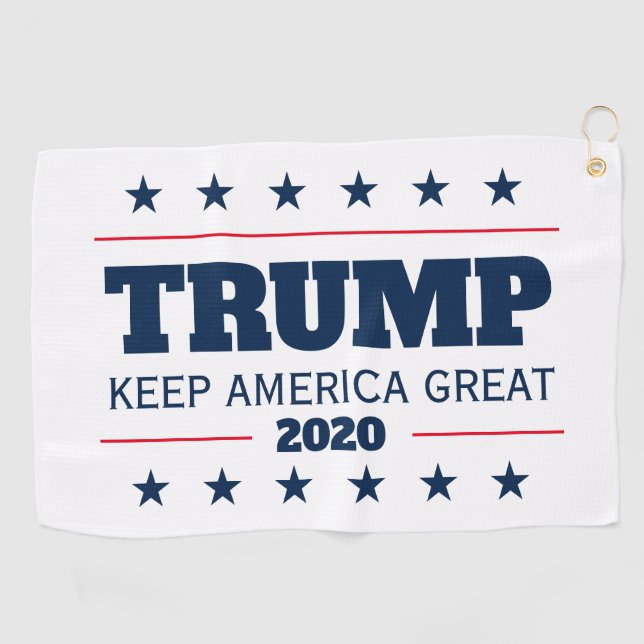Donald Trump 2024 election keep america great Golf Towel (Horizontal)