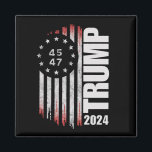 Donald Trump 2024 Election Vote 45 47 American  Magnet<br><div class="desc">Donald Trump 2024 Election Vote 45 47 American Flag</div>