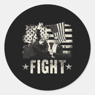 Donald Trump 2024 Fight Fight Fight Donald Trump F Classic Round Sticker