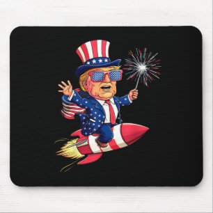 Donald Trump 2024 Happy 4th Of July Trump American Mouse Pad