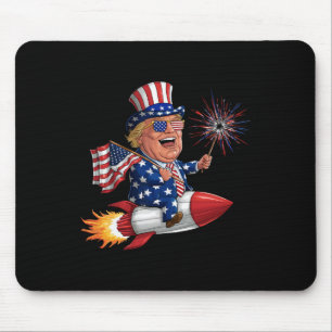 Donald Trump 2024 Happy 4th Of July Trump American Mouse Pad