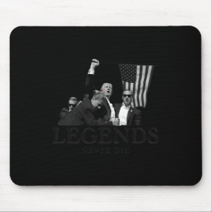 Donald Trump 2024 Legends Never Die Usa Patriotic Mouse Pad