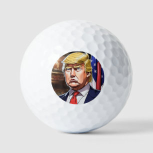 Donald Trump 2024 Meme style Golf ball