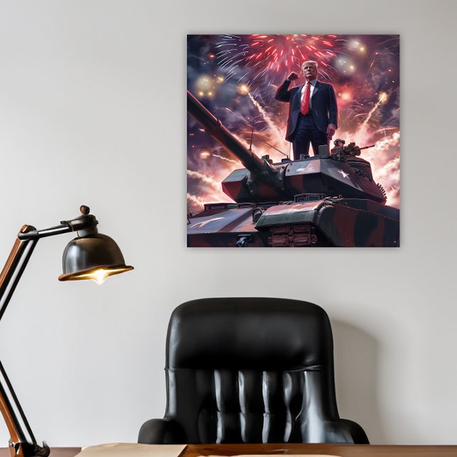 Donald Trump 2024 Military Hero Pro-Trump Funny AI Poster (donald trump 2024 funny poster military hero)