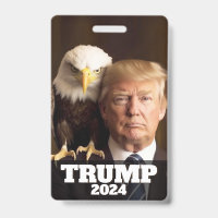 Donald Trump 2024 Photo - bald eagle on shoulder