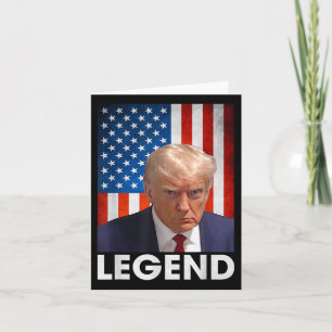Donald Trump 2024 President Legend American Flag  Card