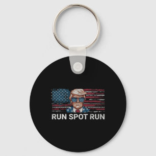 Donald Trump 2024 Run Spot Run Funny Republican Pa Key Ring