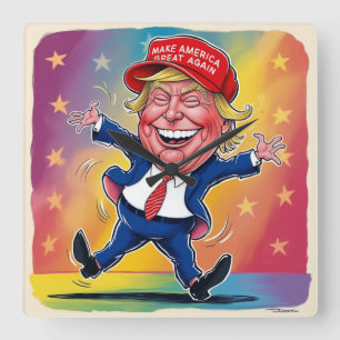 Donald Trump 2024 Square Wall Clock