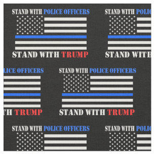 Donald Trump 2024 Stand with Police Officers Fabric