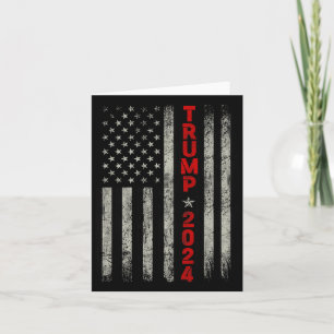 Donald Trump 2024 Take America Back American Flag  Card