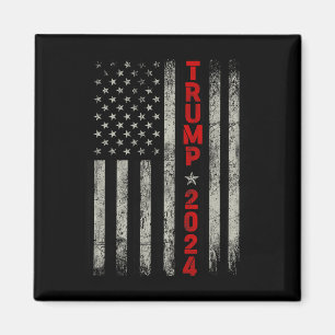 Donald Trump 2024 Take America Back American Flag Magnet