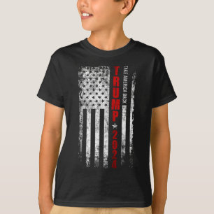 Donald Trump 2024 Take America Back American Flag  T-Shirt