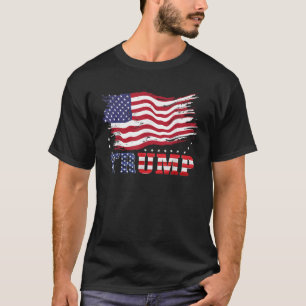 DONALD TRUMP 2024 Take America Back American Flag  T-Shirt