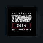 Donald Trump 2024 Take America Back Election  15 Cm Square Badge<br><div class="desc">Donald Trump 2024 Take America Back Election</div>