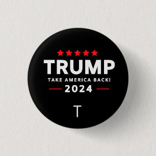 Donald Trump 2024 Take America Back Election 3 Cm Round Badge