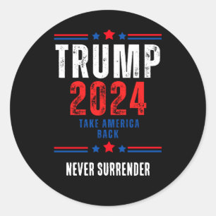 Donald Trump 2024 Take America Back Election  Classic Round Sticker