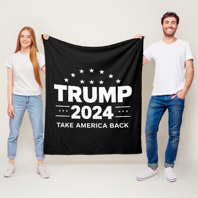 Donald Trump 2024 Take America Back Election Fleece Blanket (In Situ)