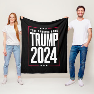 Donald Trump 2024 Take America Back Election Fleece Blanket