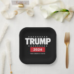 Donald Trump 2024 Take America Back Election  Paper Plate<br><div class="desc">Donald Trump 2024 Take America Back Election The Return</div>