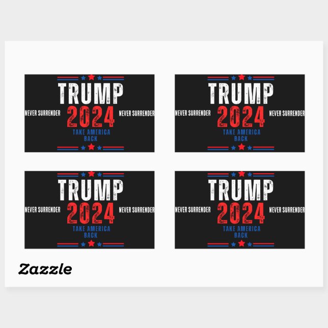 Donald Trump 2024 Take America Back Election  Rectangular Sticker (Sheet)