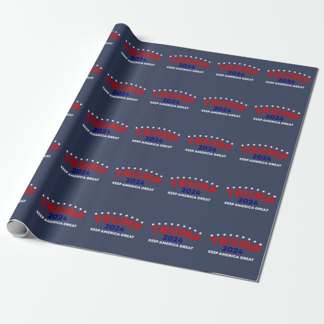 Donald Trump 2024 Take America Back Election Wrapping Paper (Unrolled)
