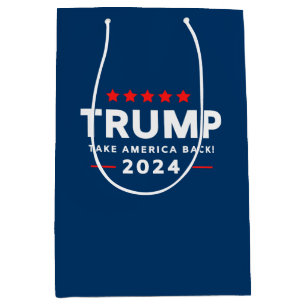 Donald Trump 2024 Take America Back  Medium Gift Bag