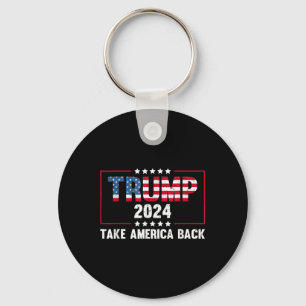 Donald Trump 2024 Take America Back Retro Vintage  Key Ring