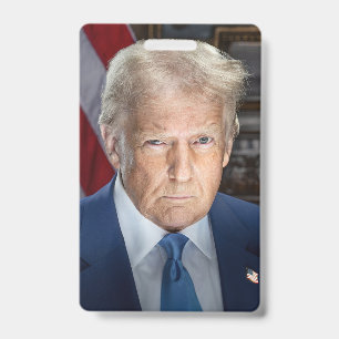 Donald Trump 2025 American President Portrait ID Badge