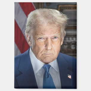 Donald Trump 2025 American President Portrait Magnet
