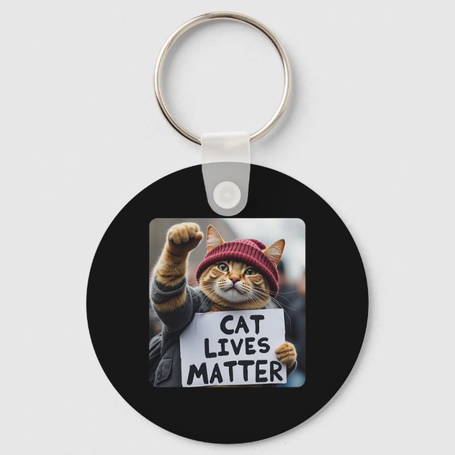 Donald Trump 2025 Cats Live Problem  Key Ring (Front)