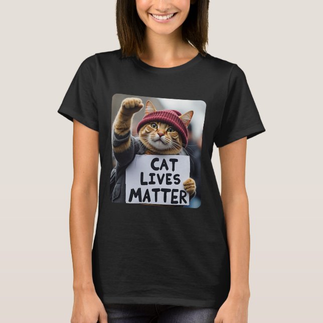 Donald Trump 2025 Cats Live Problem  T-Shirt (Front)