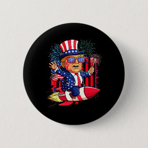 Donald Trump 2025 Happy 4th Of July Trump American 6 Cm Round Badge