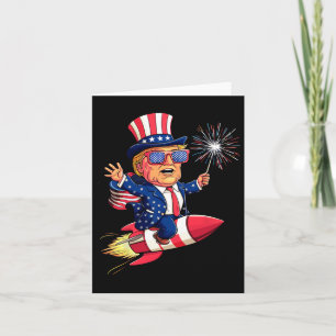 Donald Trump 2025 Happy 4th Of July Trump American Card