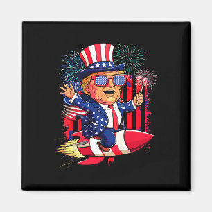 Donald Trump 2025 Happy 4th Of July Trump American Magnet