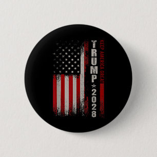 Donald Trump 2028 Keep America Great Election Usa 6 Cm Round Badge