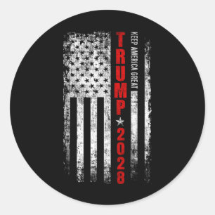 Donald Trump 2028 Keep America Great Election Usa Classic Round Sticker