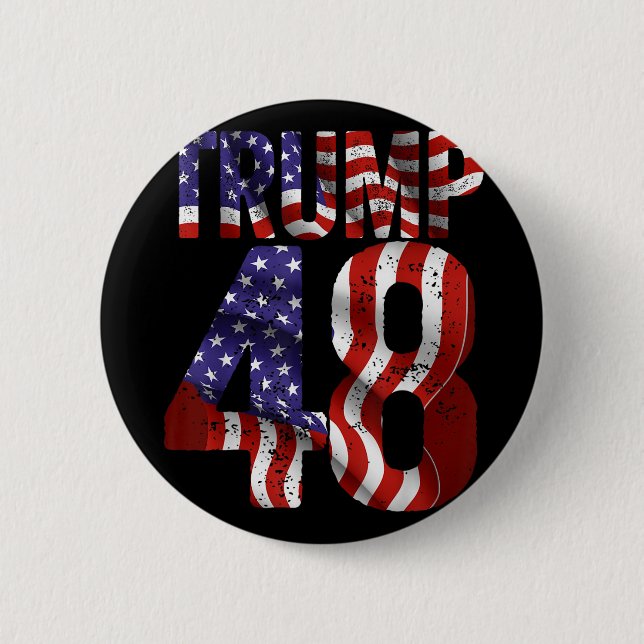 Donald Trump 2028 Trump 45 47 48th President Ameri 6 Cm Round Badge (Front)