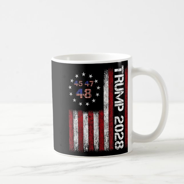 Donald Trump 2028 Trump 45 47 48th President Ameri Coffee Mug (Right)
