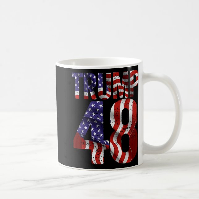 Donald Trump 2028 Trump 45 47 48th President Ameri Coffee Mug (Right)