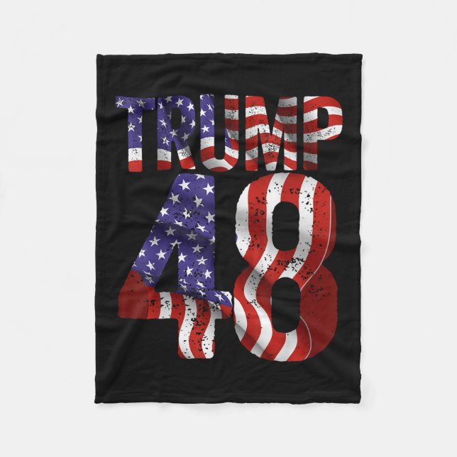 Donald Trump 2028 Trump 45 47 48th President Ameri Fleece Blanket (Front)