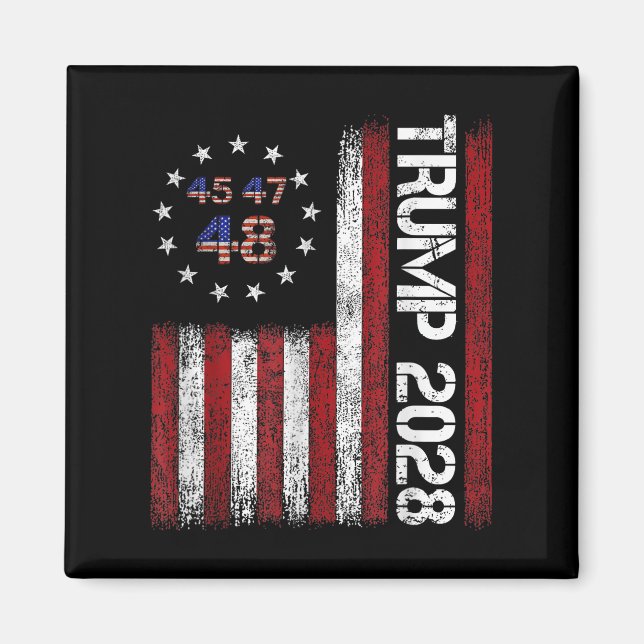 Donald Trump 2028 Trump 45 47 48th President Ameri Magnet (Front)