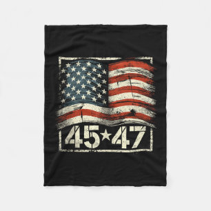 Donald Trump 45 47 Inauguration Day 2025 President Fleece Blanket