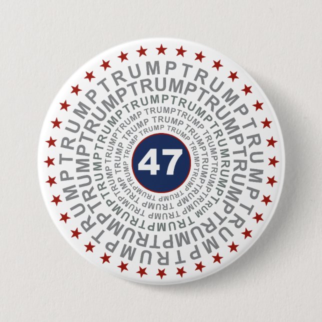 Donald Trump '47' 7.5 Cm Round Badge (Front)