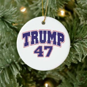 Donald Trump 47 Ceramic Tree Decoration