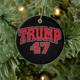 Donald Trump 47 Ceramic Tree Decoration