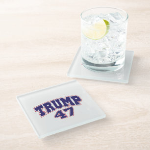 Donald Trump 47 Glass Coaster