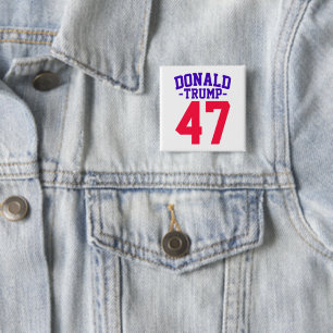 Donald Trump 47 Presidential Election 2024 15 Cm Square Badge