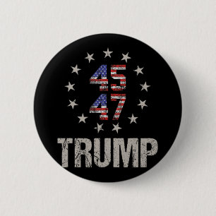 Donald Trump 47 Usa President 2024 Shirt Trump 47 6 Cm Round Badge